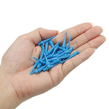 PATIKIL Plastic Dart Tips 2BA Thread Soft Dart Replacement Plastic Tip Soft Tip Dart Accessories - color: Blue