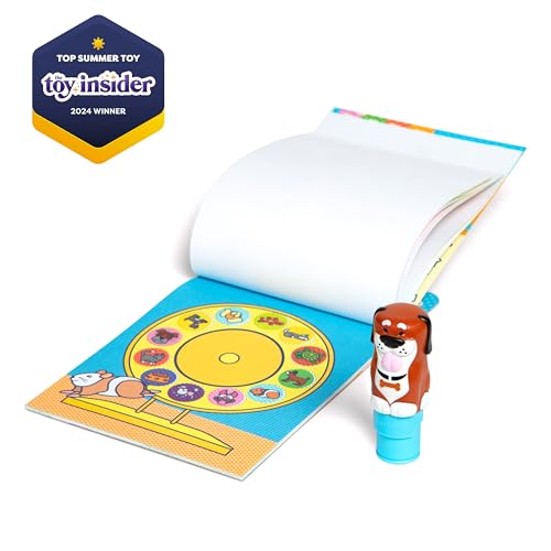 Melissa & Doug Sticker Wow!™ 24-Page Activity Pad and Sticker Stamper, 300 Stickers, Arts and Crafts Fidget Toy Collectible Character – Dog - for Kids Ages 3+ - FSC Certified - color: Dog, size: Single