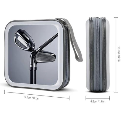 Golf Club DVD Case Large Storage Disc Wallet Bag Portable CD Case Holder 40 Capacity Hard Plastic Disc Cases Storage Binder DVD Case Wallet for Car Home Office Travel