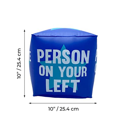 Giant Dice Drinking Game for Adults - Blow Up Dice PVC Inflatable and Reusable 2 Dice - 10" - Jumbo Dice for Indoor Outdoor Fun Games, Pool Parties, Lawn Floor Games