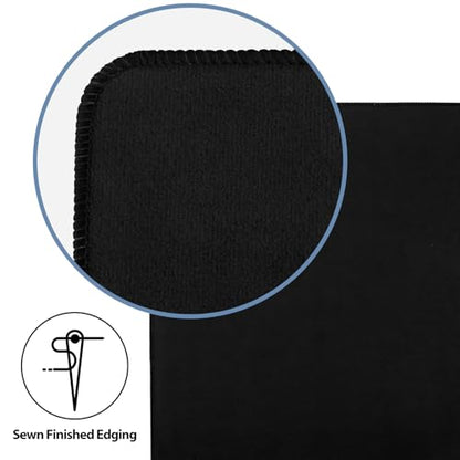 Black Mahjong Mat - Non-Slip Noise Reduction Gaming Mat 31.5''x 31.5'', Mahjong Table Cover with Black Carrying Bag for Mahjong, Poker, Card Games, Dominoes, Board Games, Slip Resistant Mat - color: Black