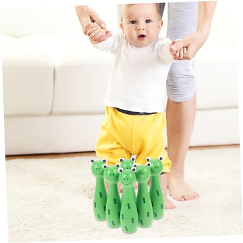 POPETPOP 1Set Bowling Set Interactive Frog Bowling Kit for Safe Fun Bowling Develop Motor Skills Concentration for Ages