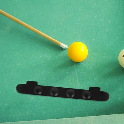minkissy Billiard Cue Rack Wall-mounted 4-hole Solid Wood Pool Cue Holder Set of 2 Black Decorative for Game Room