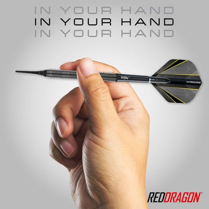 RED DRAGON Darts – Seren Onyx Series - 90% Tungsten Professional Soft tip Darts Set with Dart Flights and Dart Shafts (Stems) - Available in Four Styles - style: Seren 1