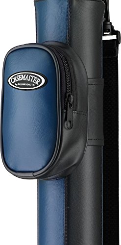 Casemaster Q-Vault Supreme Billiard/Pool Cue Hard Case, Holds 1 Complete 2-Piece Cue (1 Butt/1 Shaft) - color: Blue