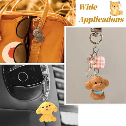 Stiesy 20 Pcs Dog Charms Resin 3D Animal Charm Cute Pet Doggy Dangle Charms for Jewelry Making Bracelet Crafting - color: Dog-20pcs--20 style