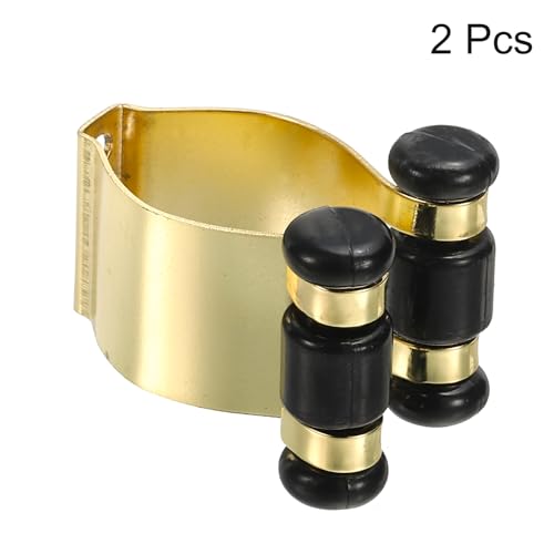 PATIKIL Metal Pool Cue Clips, 2 Pack Billiard Stick Clips Billiard Stick Rack Replacement Clip Wall Mount Cue Holder Clips, Gold Tone - color: Gold