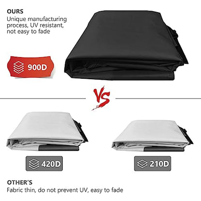 Tuyeho Heavy Duty Round Patio Table Cover (96D x 28H Inch), Waterproof & Weather Resistant, Anti UV - Black - color: Black, size: DIA 96*28 inch