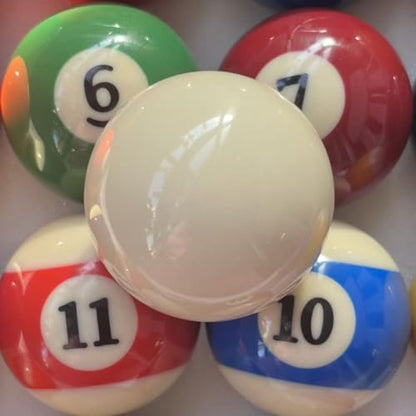 2-1/4" White Cue Balls for Pool Table,57.2mm Billiard White Ball,Red or Blue 6 Dot AAA-Grade Billard Balls,6 oz Pool Ball,A Variety of cue Balls are Available. - color: White