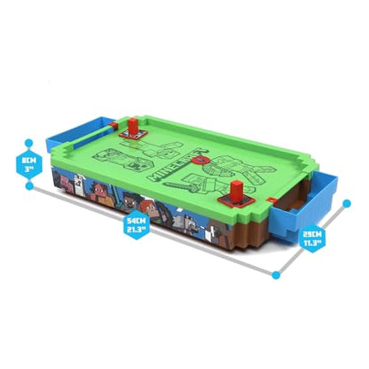 Minecraft: Arcade Air Hockey - Overworld -Premium Series, 21" Motorized Tabletop Game, Iconic Sounds, Licensed Collectible Toy, Adult-Kid 3+, 2 Player
