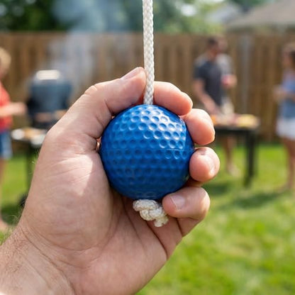 Cedilis 12 Pair Ladder Balls Replacement for Toss Match Golf Game Set Ladder Ball Bolas, Made from Real Golf Ball (6 Red + 6 Blue)