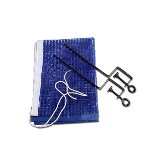 Portable Table Tennis Net and Post Set Polyester Metal Frame Easy Setup for Office Home Classroom Fun Adults Blue