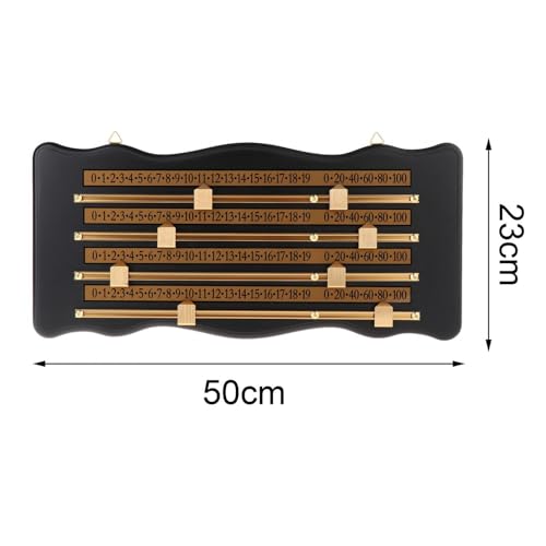 Scoreboard Wood Score Keeper Game Counter Scoring Device Portable Tabletop Accessory Wall Mountable Construction Suitable for Billiards Pool