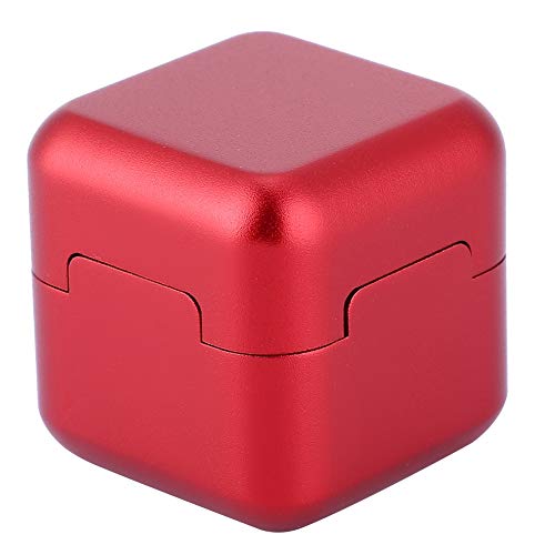 Pool Chalk Holder, Pool Cue Chalk Holder, Red Pool Chalk Cubes, Aluminum Chalk Holder Pool Billiards, Billiard Chalk Holder with Removable Magnetic Cue Stick Chalk Cap (Red)