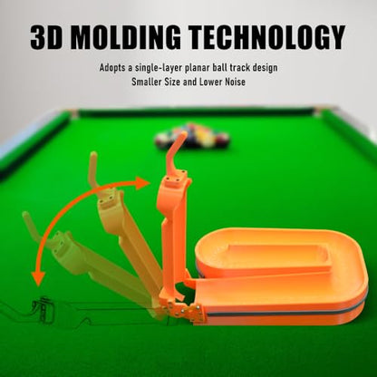 Precision Pool Ball Rack: 3D Printed Billiards Training Tool for Consistent Practice, Creates Perfect Triangle in Seconds, Portable & Includes Maintenance Kit (Screwdriver/Rubber Bands) - color: Orange