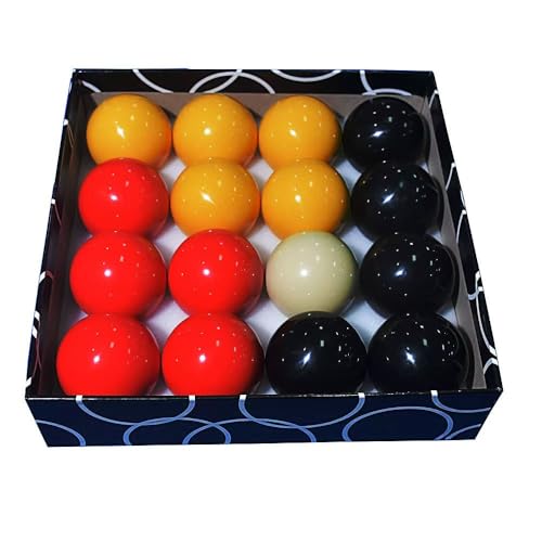 Billiard Balls Pool Table Ball Set - size: 2-1/4 Inch Red Yellow Black