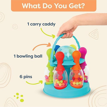 B. toys – Let's Go Bowling! – Sports and Outdoor Fun Playset – Indoor & Outdoor Game – Play Set for Toddlers, Kids – 2+ Years