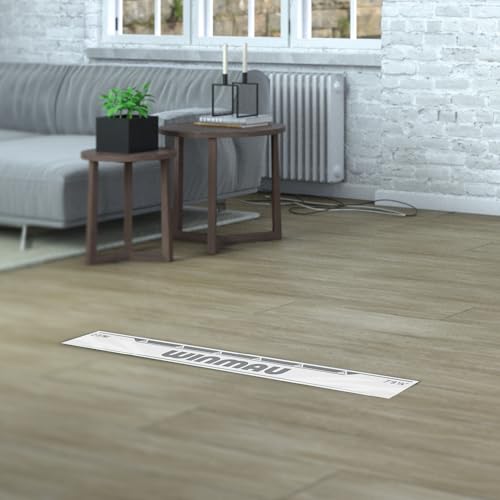Winmau Darts Oche Line - High Visibility Throw Line Marker with Toe Markers for Consistent Stance - Self-Adhesive, Sticks to Hard Floors (Wood/Tile/Laminate) - Regulation Distance - style: White