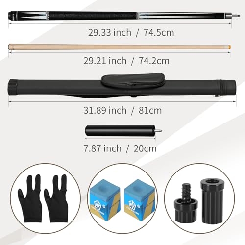 GARSEN Pool Cue Stick 58 inch 18 oz 19 oz 20 oz 21 oz Billiard House Bar Pool Stick - color: Leather White