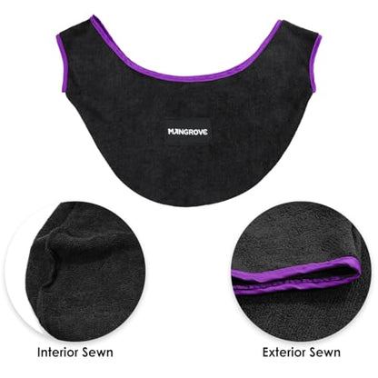 Mangrove Bowling Ball Polisher, Microfiber Bowling Towel See-Saw for Bowlers, Large Washable Bowling Shammy Seesaw, Ball Cleaner Holder Bag - color: Purple