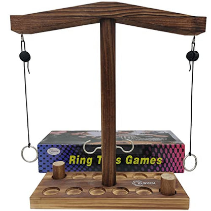 Board Games for Indoor/Outdoor Family & Party Fun - Ring Toss Game Set with Easy Assembly, Perfect for Halloween Games, Thanksgiving, Christmas Parties & White Elephant Exchanges - Portable Design - style: scale model