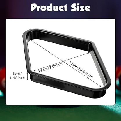 JJUNW Pool Ball Rack, Black Pool Triangle Table Rack, Pools Balls Billiard Set Pools Chalk Holder, Billiard Training Tools for Pooling Table Accessories