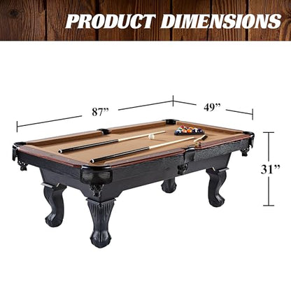 Barrington Billiards Multiple Styles Pool Table, Preassembled Playfields with Complete Billiard Accessory Sets, Perfect for Family Game Rooms | Multiple Styles - style: 7' - Belmont