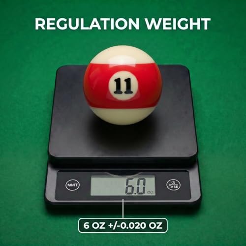 KONLLEN Single Replacement Pool Ball – 2-1/4" Regulation Size & Weight Billiard Ball Made of Phenolic Resin (Choose 1–15 or Cue Ball) - color: #11