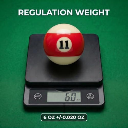 KONLLEN Single Replacement Pool Ball – 2-1/4" Regulation Size & Weight Billiard Ball Made of Phenolic Resin (Choose 1–15 or Cue Ball) - color: #11