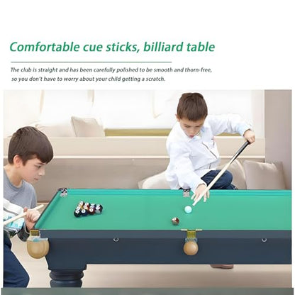 55" Foldable Billiard Table for Kids & Adults - Safe Anti-Collision Design, 330 Lbs Load Capacity, Includes Balls, Cues, Chalk & Brush - Portable Wooden Pool Table for Indoor Outdoor Use - size: 55inC