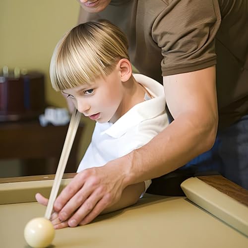 HMQQ Pool Cue Sticks – 36" Billiard Cues with 13mm Leather Tip,Set of 2 Durable 2-Piece Pool Sticks for Beginners& Kids