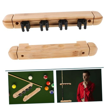 POPETPOP 1 Set Wall Mounted Solid Wood Pool Cue Rack Billiard Stick Holder Organizer Elegant Roman Design for Home Clubs Bars Efficient Storage for Pool Accessories