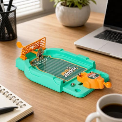 Mini Bowling Set, Wooden Bowling Game for Adults, Miniature Bowling Alley, Small Desktop Fun Toy - style: Mini Soccer Game