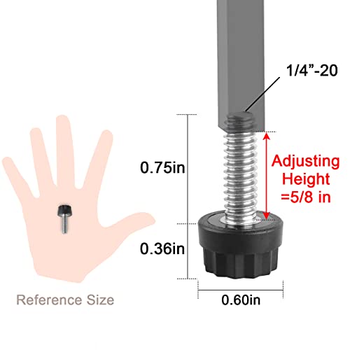 Stainless Steel Screw Leveling Feet 1/4” Furniture Levelers Adjustable Table Levelers Chair Levelers Outdoor Indoor Furniture Feet for Table, Chair, Cabinet, Patio Furniture Legs, 12 pcs Pack (Small) - color: Furniture Levelers 12pack-stainless Steel
