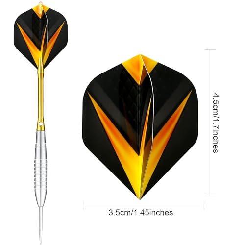 centaur 90 Pcs Standard PET Dart Flights, 30 Sets Durable Replacement Feather Tail Wings for Steel Tip and Soft Tip Darts-High Performance Accessories Kit for Dart Games
