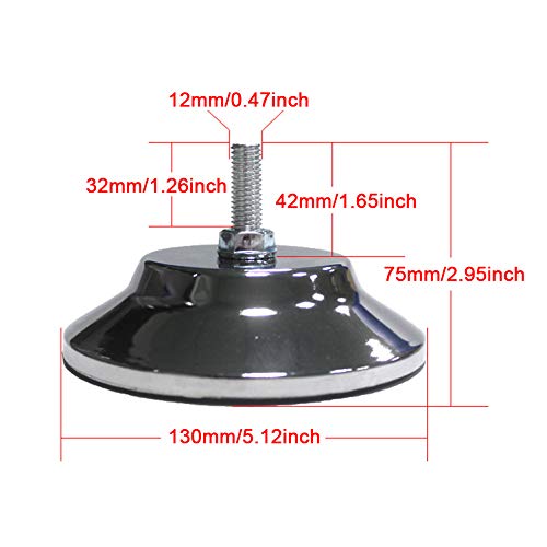 Billiard Table Feet,4 PCS Billiard/Pool Table Leg Levelers, Adjustable Furniture Levelling Feet, Leveling Risers for Football/Soccer Table, Ping Pong Table,5 Inch Metal Game Table Leg Levelers