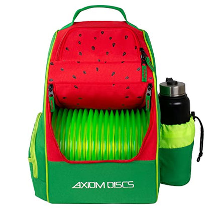 Axiom Discs Shuttle Disc Golf Backpack Bag (Choose Your Style and Color) - color: Watermelon Edition, style: Without Velcro Side Panel