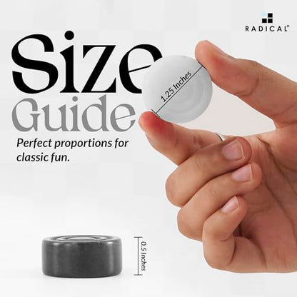 Radicaln Marble Checker Figures 1.25'' inches Black and White Handmade Checkers Pieces for Adults Board Game Draughts Checker Pieces for Checker & Chess Board Game - color: Black and White