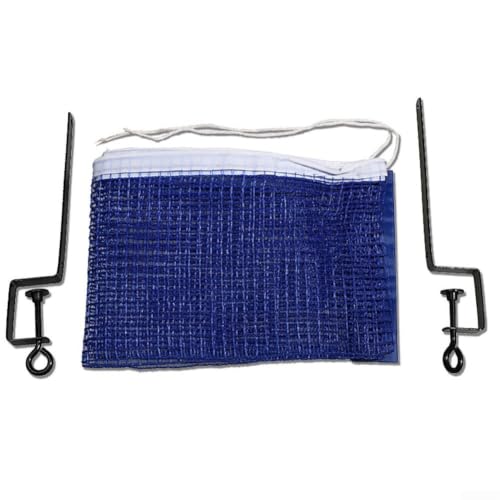 180cm Table Tennis Net With Post Clamp Stand Set, Portable Pong Replacement Mesh For Office Home Game, Alloy Fabric Blue