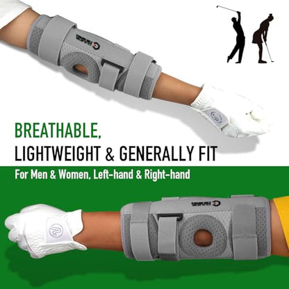 GAIARENA Golf Training Aid Straight Arm Elbow Brace Swing Trainer, Straight Away Swing Trainer Aid to Eliminate Chicken Wing Swing Golf Accessories Practice Equipment Gifts for Men Women Beginner - color: Gray
