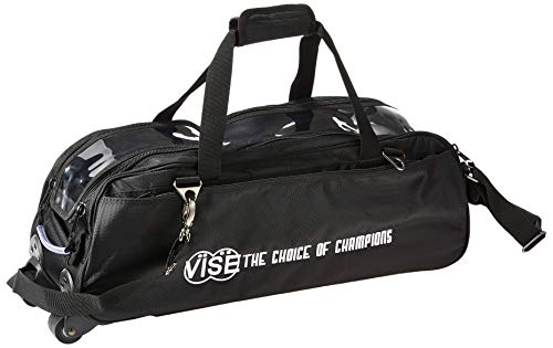 Vise Three Ball Tote Roller Bowling Bag - color: Black