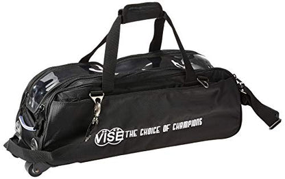 Vise Three Ball Tote Roller Bowling Bag - color: Black