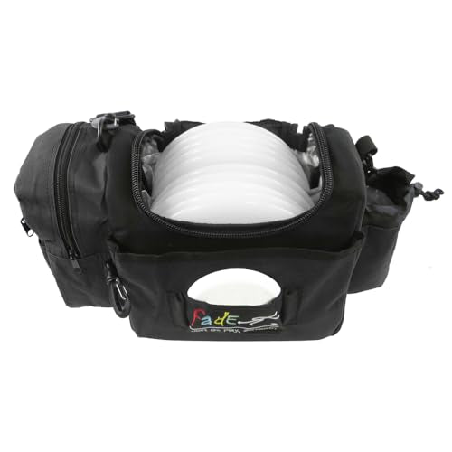 Fade Crunch Disc Golf Bag – Compact, Durable, and Lightweight Disc Storage - color: Black