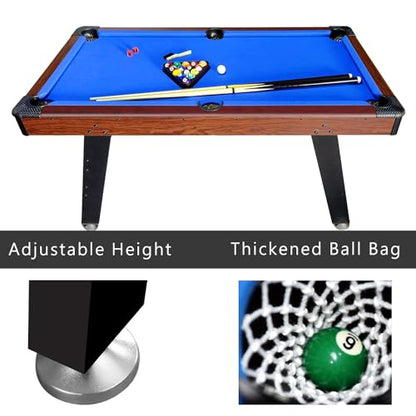 DRM 5FT Pool Table Set Steady Billiards Table with All Accessories, Snooker Table