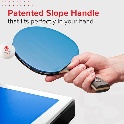 The Peace Maker ALC - Professional Ping Pong Paddle - Carbon Fiber Table Tennis Racket Producing Maximum Spin & Control for All Levels - Hard Carry Case & Ergonomic Handle. - style: Boys