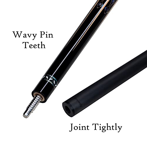 Carbon Fiber Pool Cue,11.8mm/12.5mm Low Deflection Cue Stick,Professional Pool Stick with Case - color: MF3, size: 11.8mm