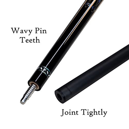 Carbon Fiber Pool Cue,11.8mm/12.5mm Low Deflection Cue Stick,Professional Pool Stick with Case - color: MF3, size: 11.8mm