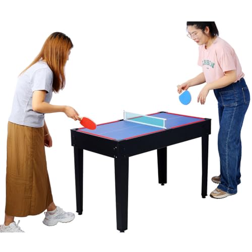 5-in-1 Multi Game Table, 43 Inch Combo Game Table with Foosball, Pool Table, Table Tennis, Push Hockey & Basketball, Indoor Sports Arcade Table with Complete Accessories for Kids and Family Gam