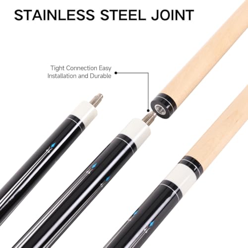 58 inch Canadian Maple Billiard Pool Cue Stick, 13mm 1/2 Maple Billiard Pool Stick, House Bar Pool Table Sticks for Men(Numerous Styles to Choose from) - color: P07