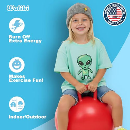 WALIKI Hopper Ball Toys for Boys and Girls 3 4 5 and 6 Years Old | Hippity Hop | Jumping Hopping Cool to for Kids | Bouncy Ball 18" - size: 18"